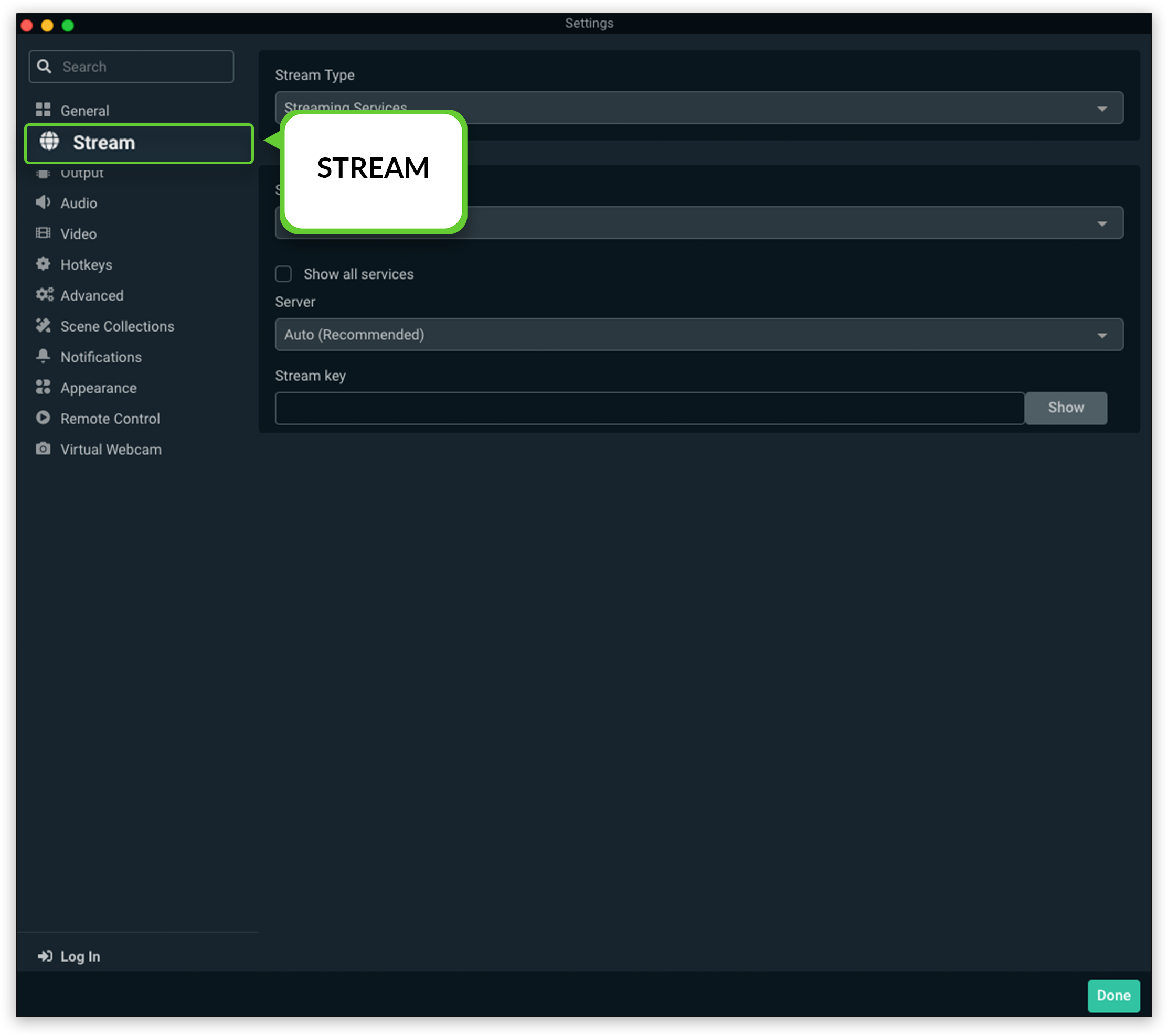 streamlabs obs failed to connect to streaming server